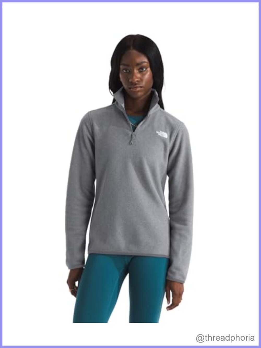 Women's Glacier Fleece Quarter Zip Jacket with Zip Pockets & Stretch Binding